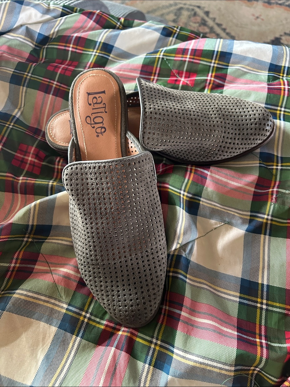 Latigo suede slide on mules